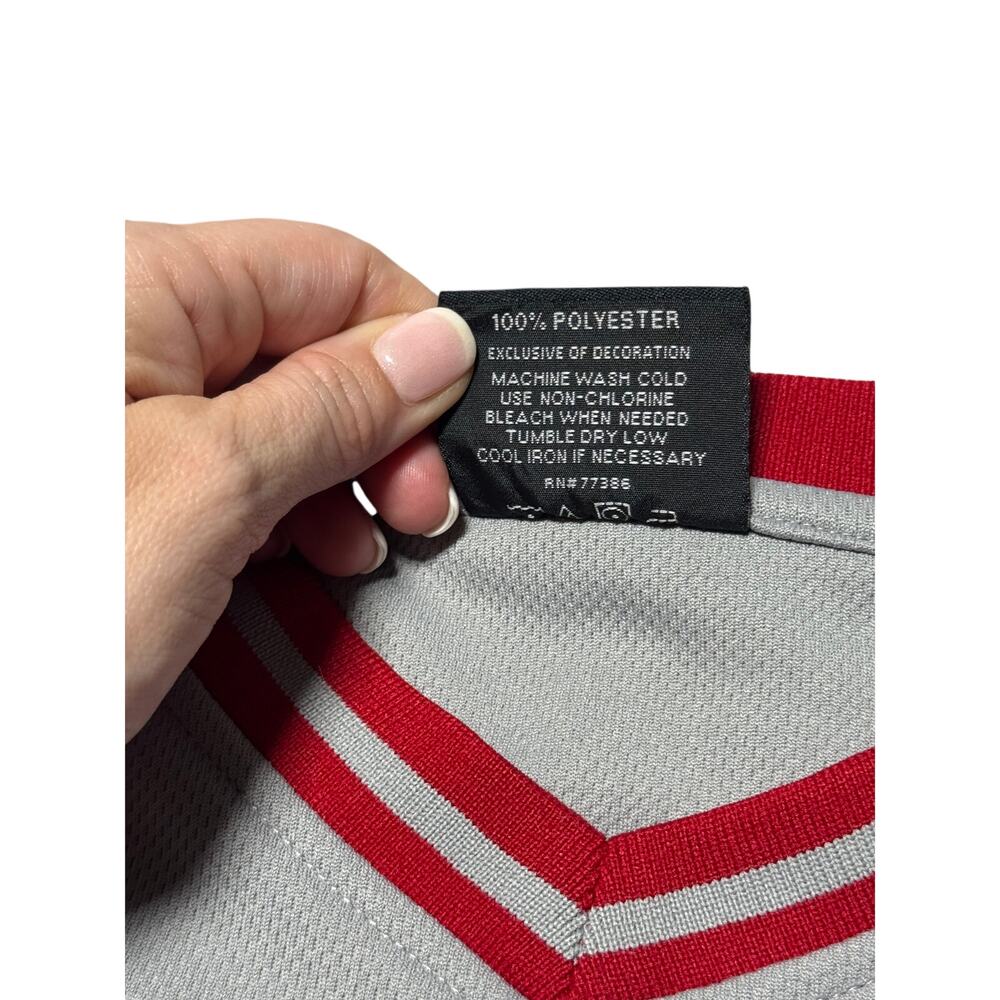 Stitches Baseball Jersey Mens M Gray Red St. Louis Cardinals Logo Short Sleeve - Picture 11 of 14